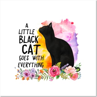 A Little Black Cat Goes With Everything Posters and Art